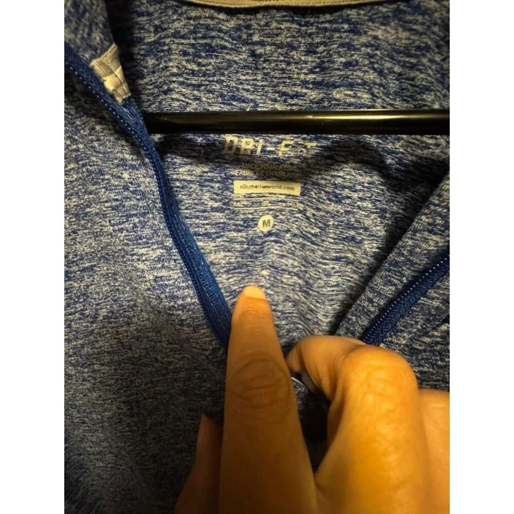 Women Med Nike Dri-fit Blue Quarter Zip